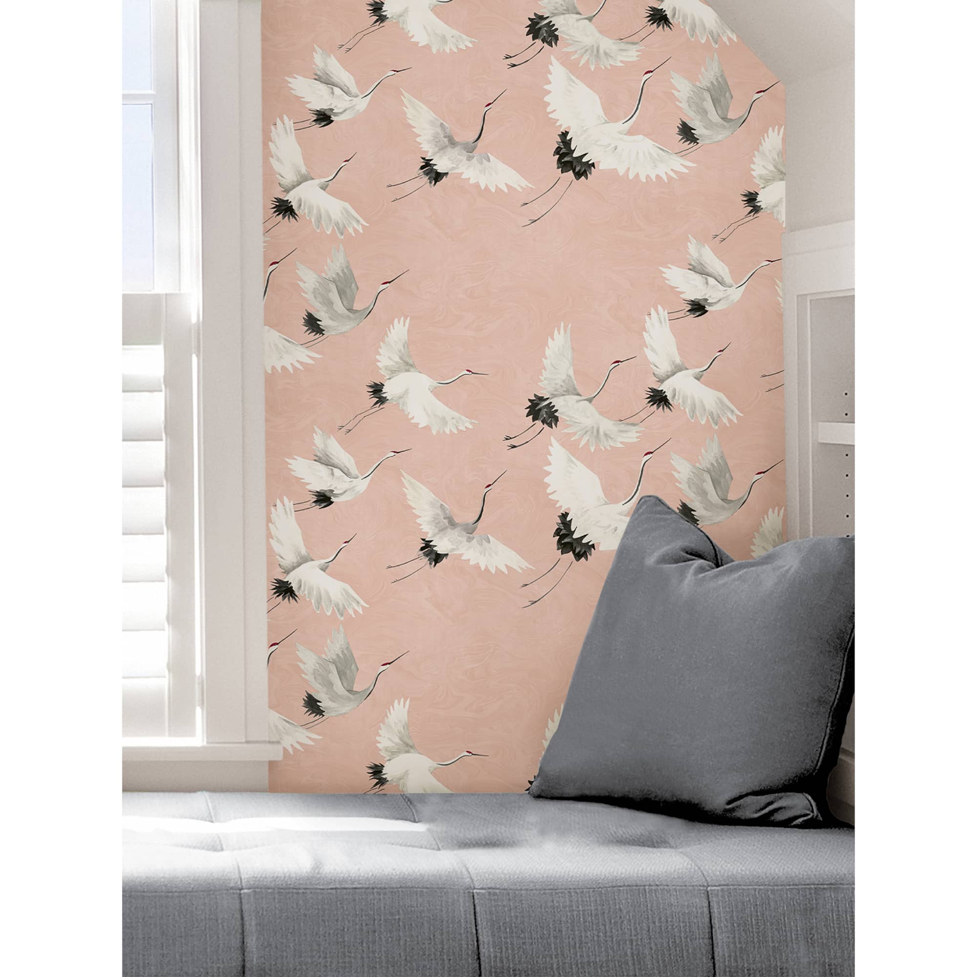 NuWallpaper Pink Halcyon Peel & Stick Wallpaper